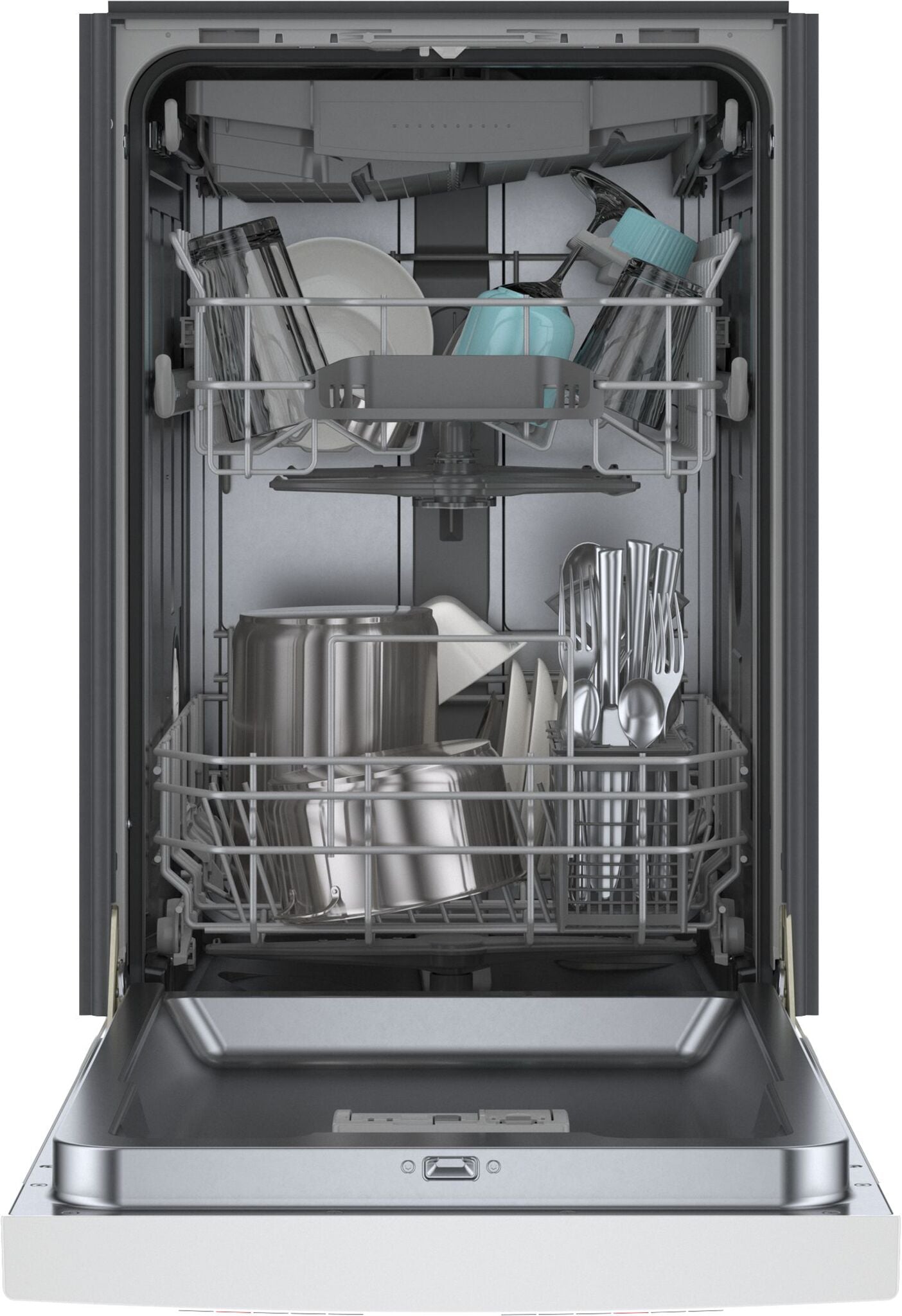 Bosch White 300 Series Smart 18 Inch Built-In Dishwasher with 3rd Rack - SPE53C52UC - Perfect for Modern Kitchens and Large Families