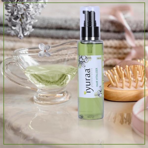 Iyuraa Phytoscience Hair Vitalizer - 100ml Ayurvedic Hair Oil for Hair Growth & Hair Fall Prevention | 100% Natural Vedic Ingredients | Buy 1 Get 1 Free | Perfect for Daily Hair Care & Scalp Massage