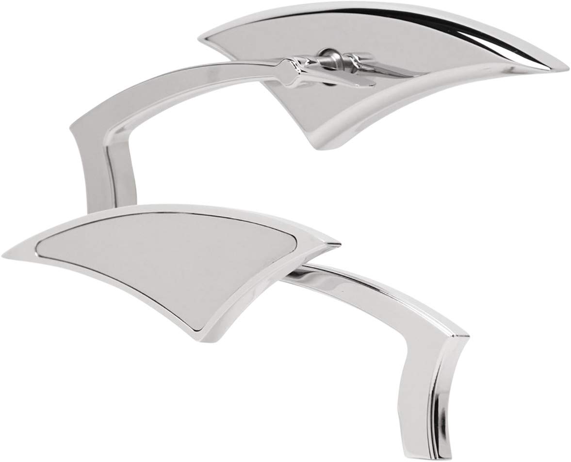 Paul Yaffe's Bagger Nation PMP-C Chrome Power Mirror Set - Compatible with 1986-2016 Harley-Davidson Models | Premium Motorcycle Accessories for Enhanced Safety & Style on Road Trips
