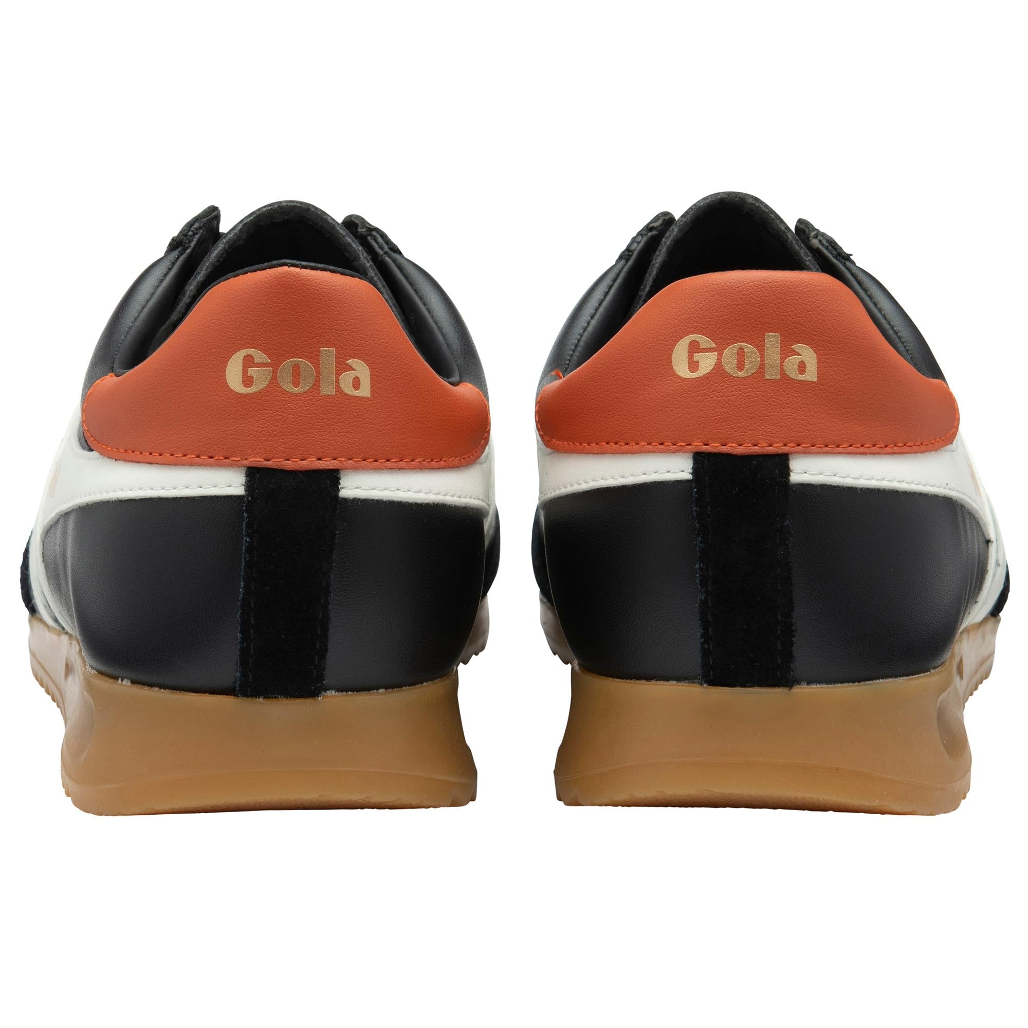 Gola Men's Torpedo Leather Sneakers - Black (Size M) | Classic Retro Running Shoes for Casual Wear & Street Style Fashion
