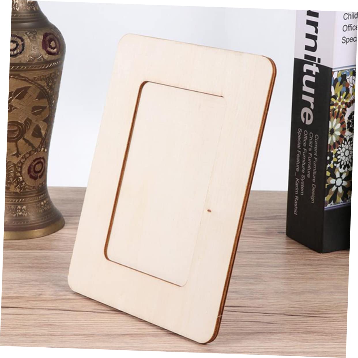 HAPINARY 8 Pcs Unfinished Wooden Photo Frames - DIY Painting Craft Kit for Tabletop Display, Home Decor, and Gift Making