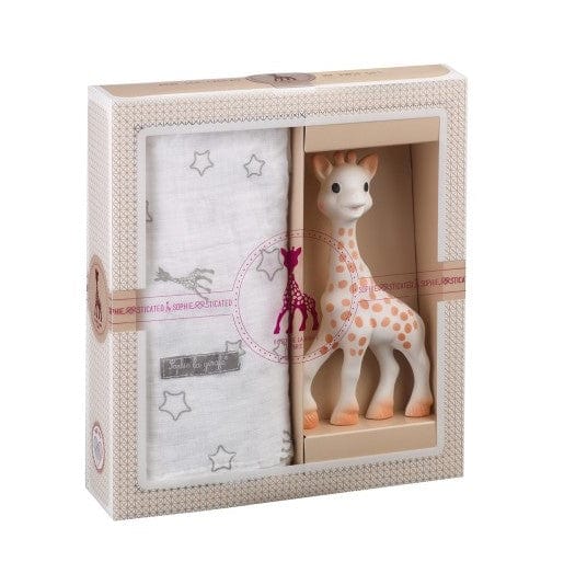 Sophie La Girafe Baby Gift Set with Teether Toy and Swaddle Blanket - Perfect Newborn Shower Present and Soothing Essentials for Infants
