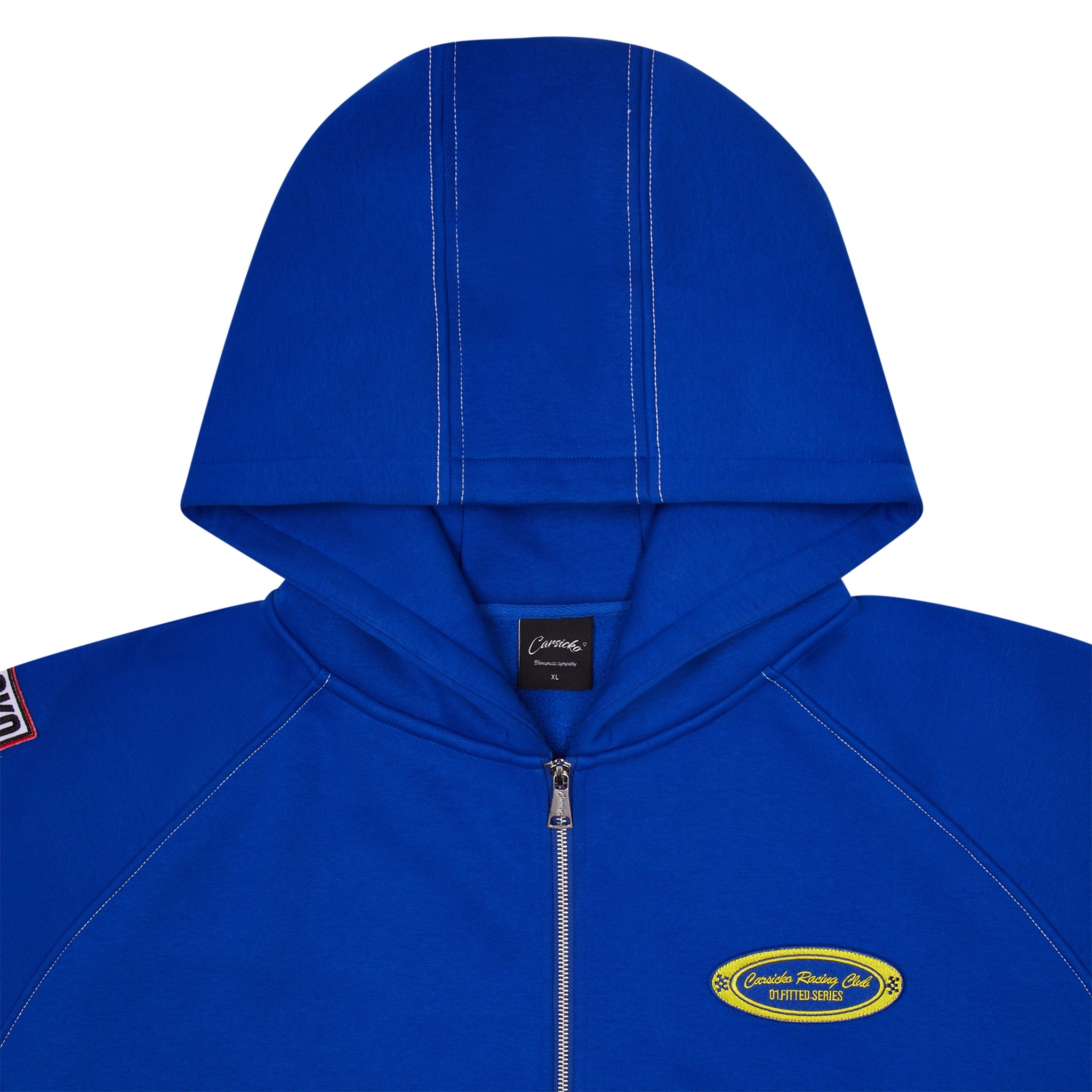 Carsicko Racing Club Blue Zip Up Hoodie for Men & Women - Stylish Comfort for Streetwear, Casual Outfits & Racing Enthusiasts