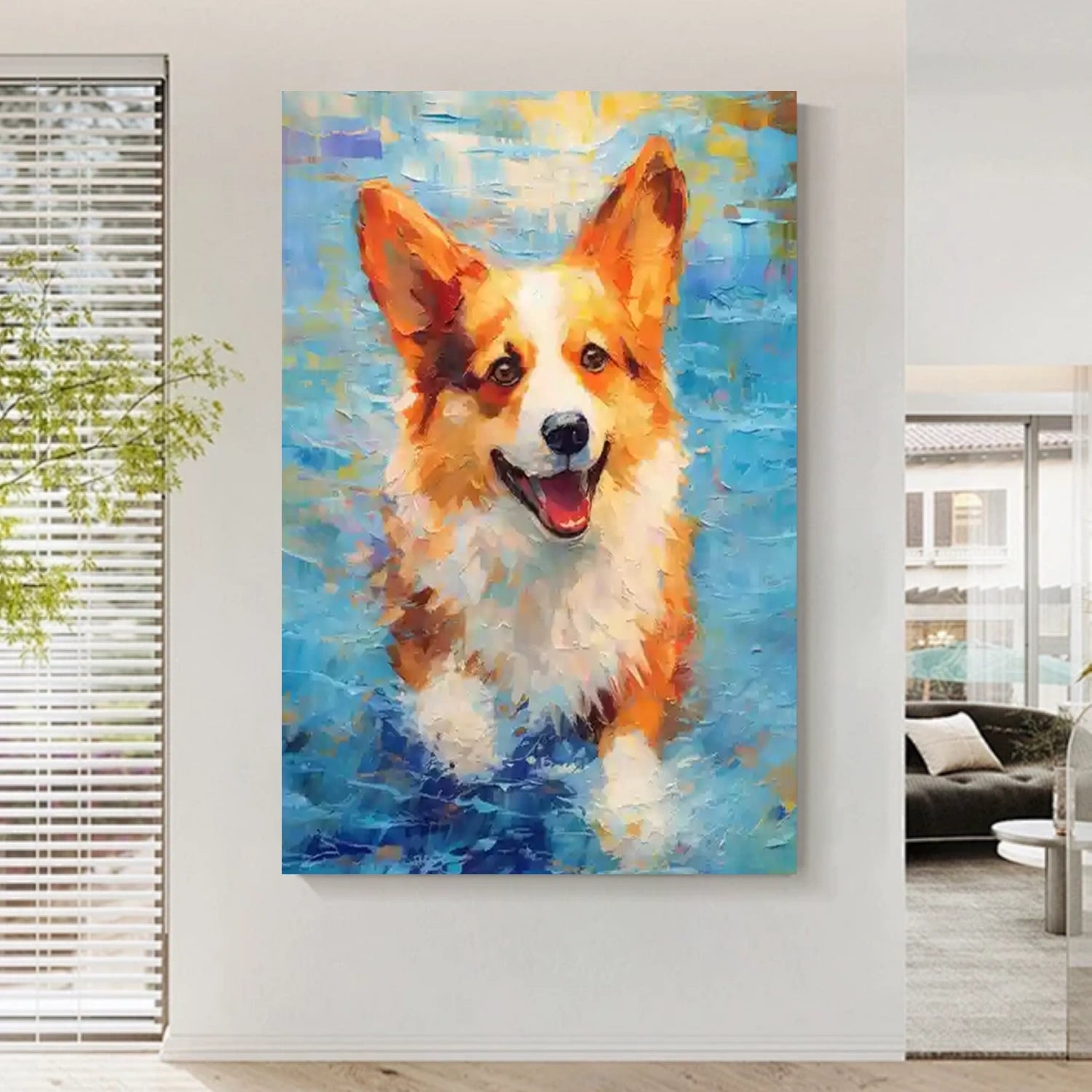 Animal Art Painting #AP150 - Handmade Canvas Wall Decor for Living Room, Bedroom & Office - Perfect Gift for Pet Lovers & Home Decor