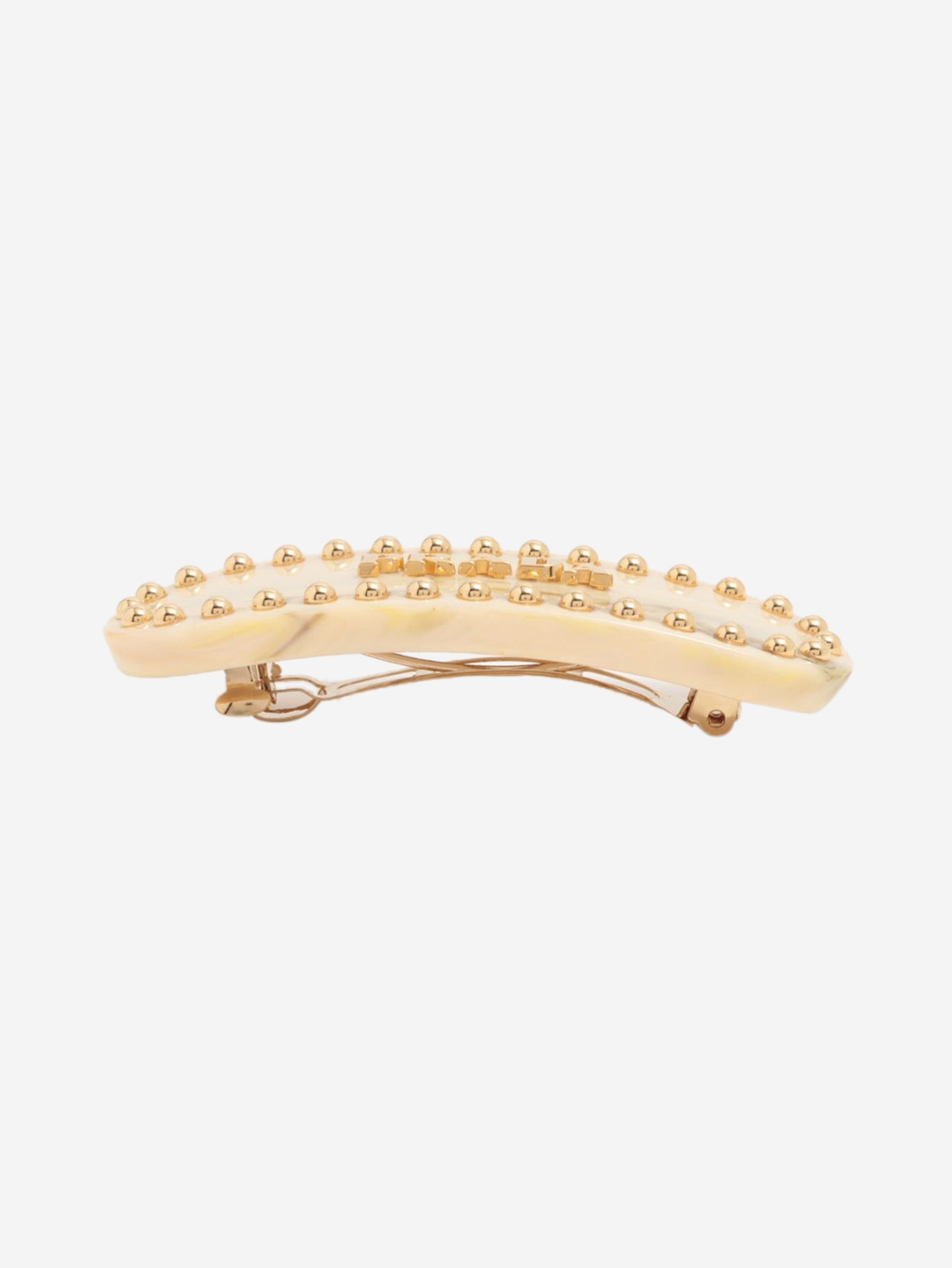 Ivory Logo Hair Clip - Elegant Hair Accessory for Women & Girls - Perfect for Weddings, Parties & Everyday Style