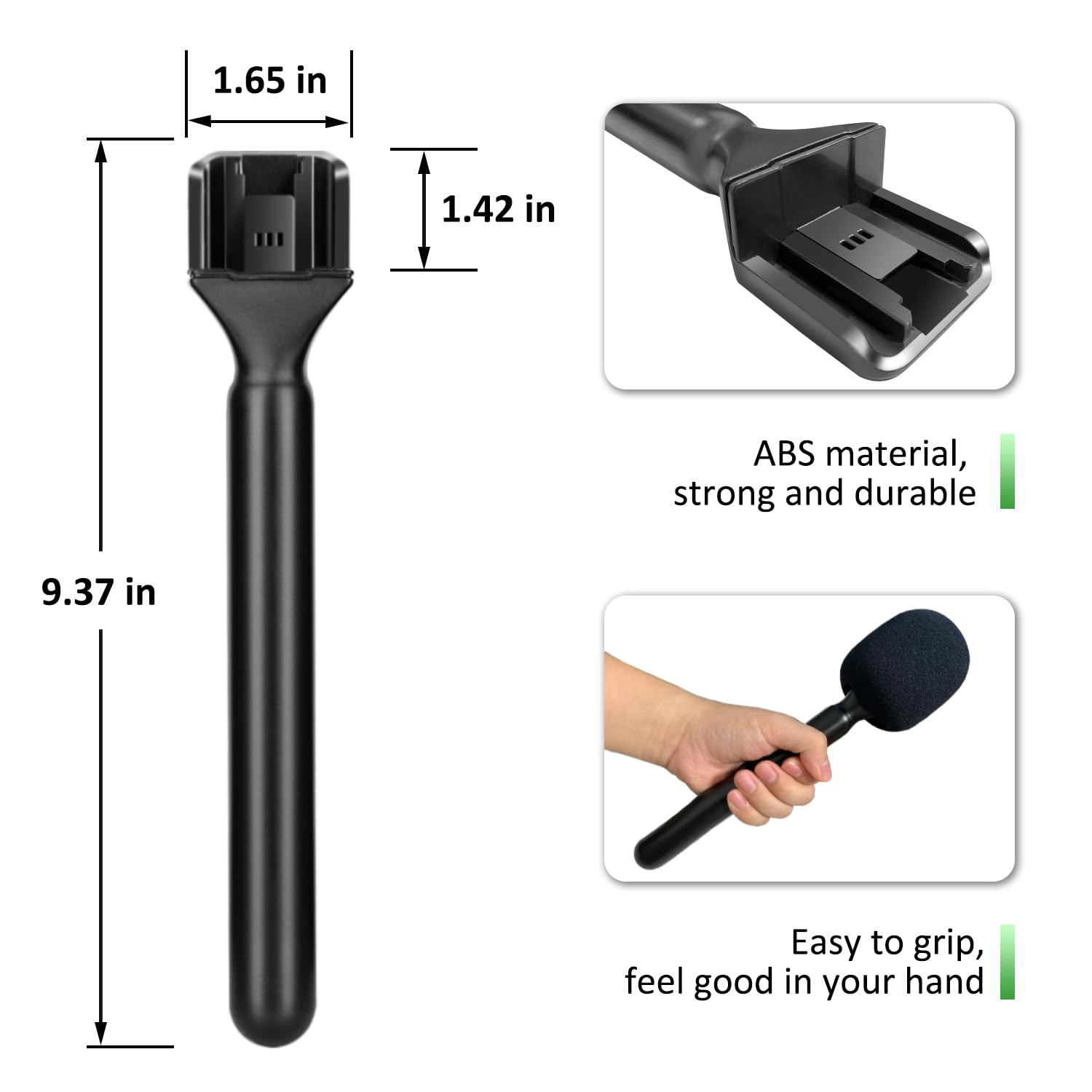 Rode Wireless GO II Handheld Microphone Adapter with Windscreen - Compatible with Wireless PRO & ME - Perfect for Interviews, Podcasts & Live Streaming