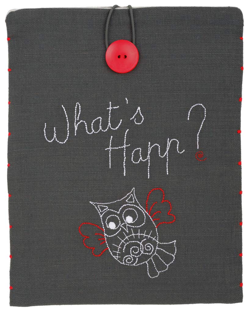 Vervaco What's Happ? iPad Cover Stamped Embroidery Kit - 8.25