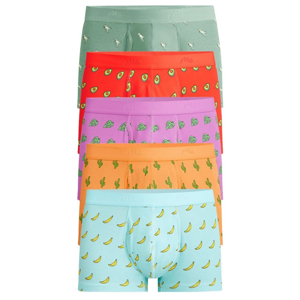 MeUndies Men's Stretch Cotton Underwear Trunks with Fly - Soft Breathable Boxer Briefs for Comfort All Day - Amazon Exclusive Fabric - Perfect for Workout, Lounge & Everyday Wear