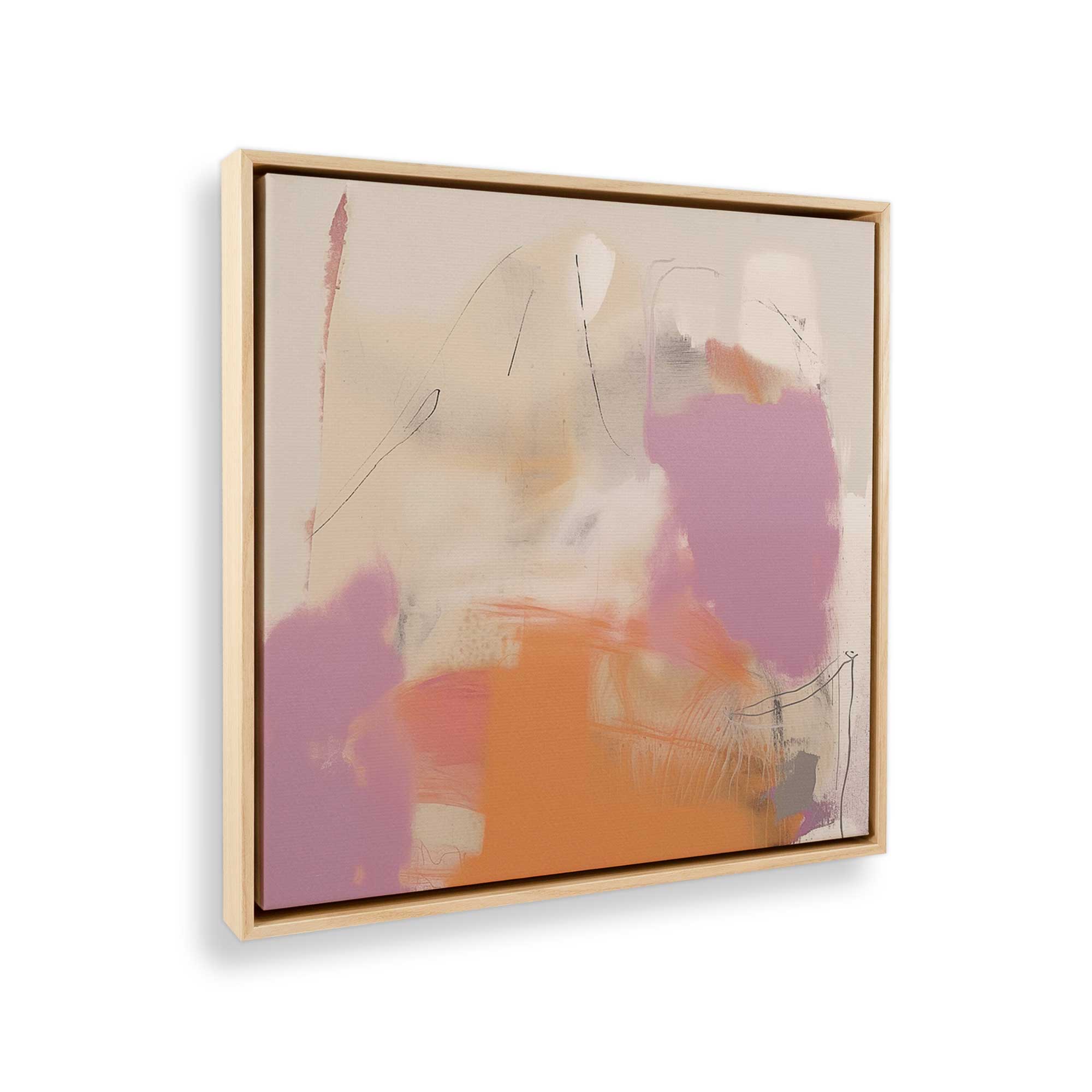 Cotton Candy Delight v2 Canvas Wall Art Print - Vibrant Abstract Painting for Living Room, Bedroom & Office Decor