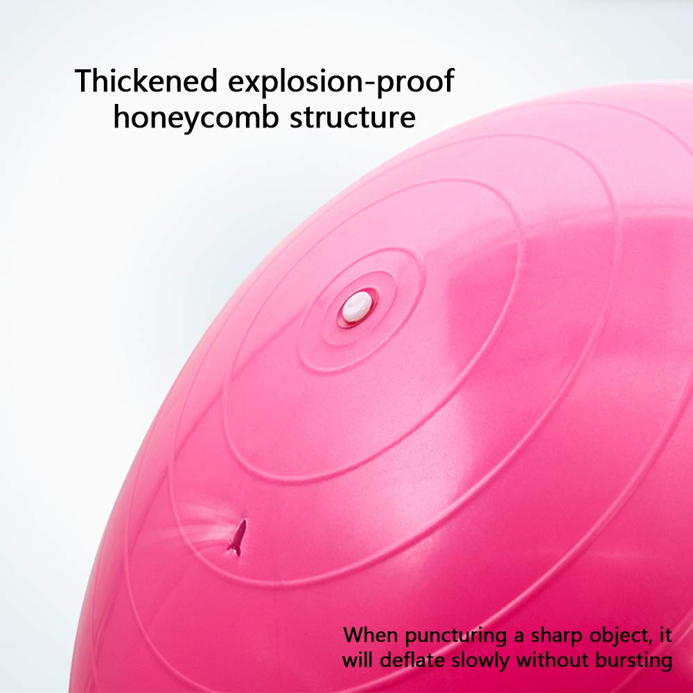 95CM Non-Slip Thickened Anti-Burst PVC Yoga Ball - Purple Multicolor Exercise Ball for Fitness, Balance Training, Weight Loss, Physical Therapy & Pregnancy Support | Perfect for Home Gym, Pilates & Postnatal Recovery