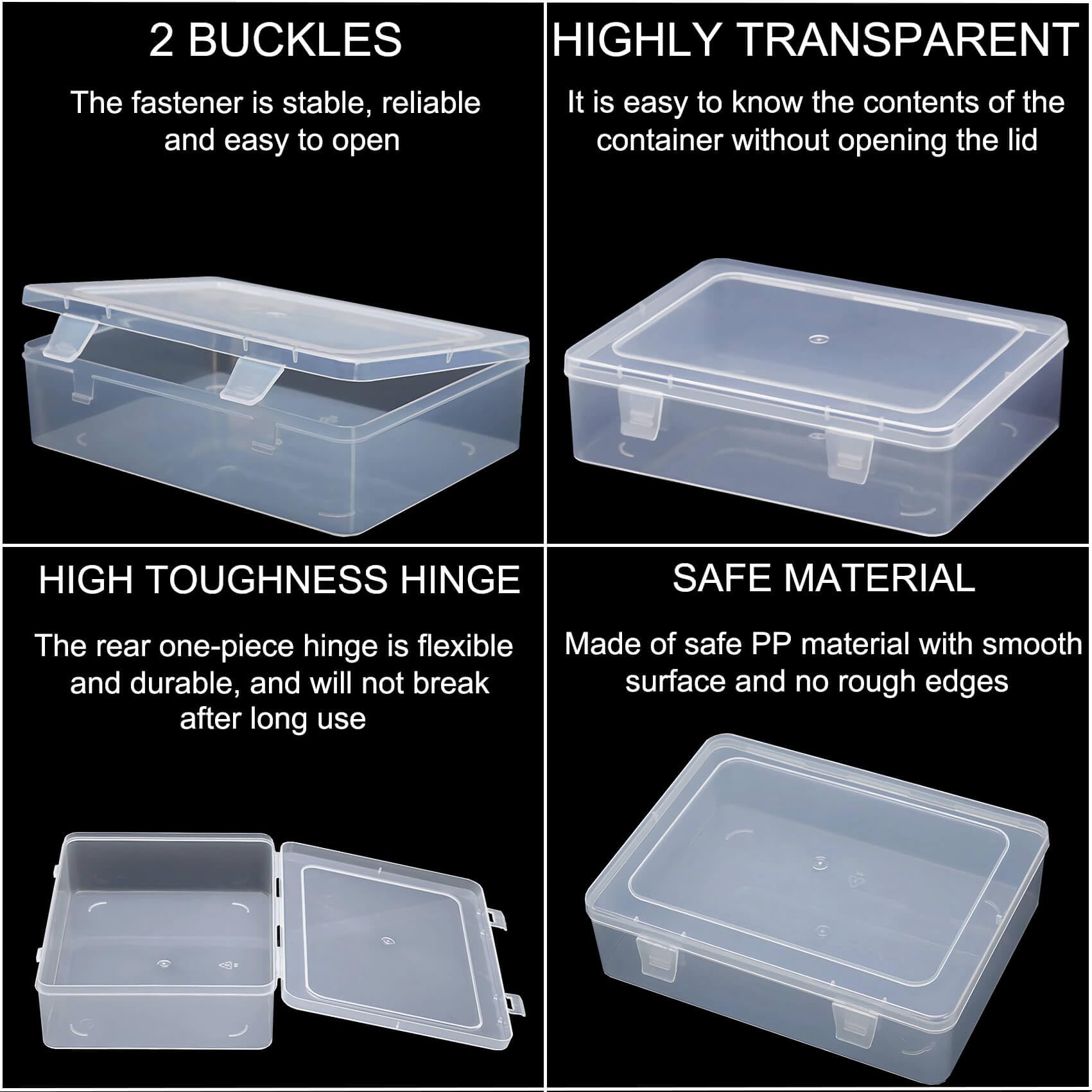 30-Piece Bead Organizer Box Set - Clear Plastic Storage Containers with Hinged Lids & Labels for Jewelry Making, DIY Crafts, Bracelet Beads, Diamonds, Clay Beads, Screws, Seeds & Small Parts - Perfect for Craft Rooms, Workshops & Home Organization