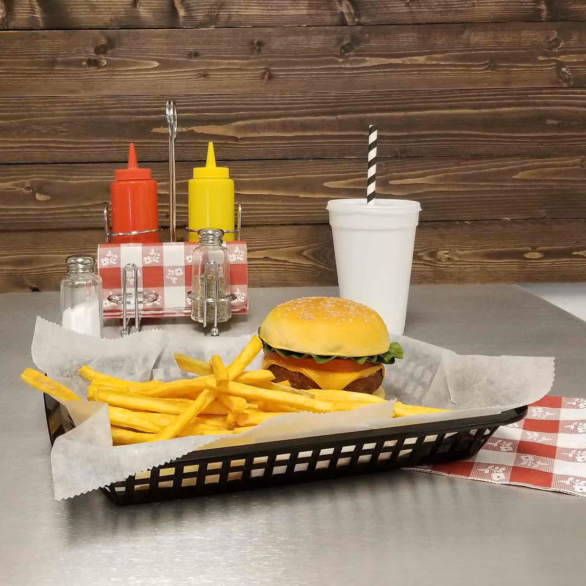 TableCraft Extra Large Rectangular Serving Basket - Perfect for Picnics, Parties & Home Decor