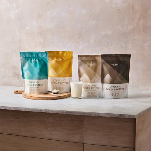 Organic Whey Protein Powder - Madagascan Vanilla Flavor | Grass-Fed, Gluten-Free, Vegetarian, Additive-Free Protein Supplement for Muscle Recovery & Weight Management - Perfect for Post-Workout Shakes & Healthy Smoothies - 400g