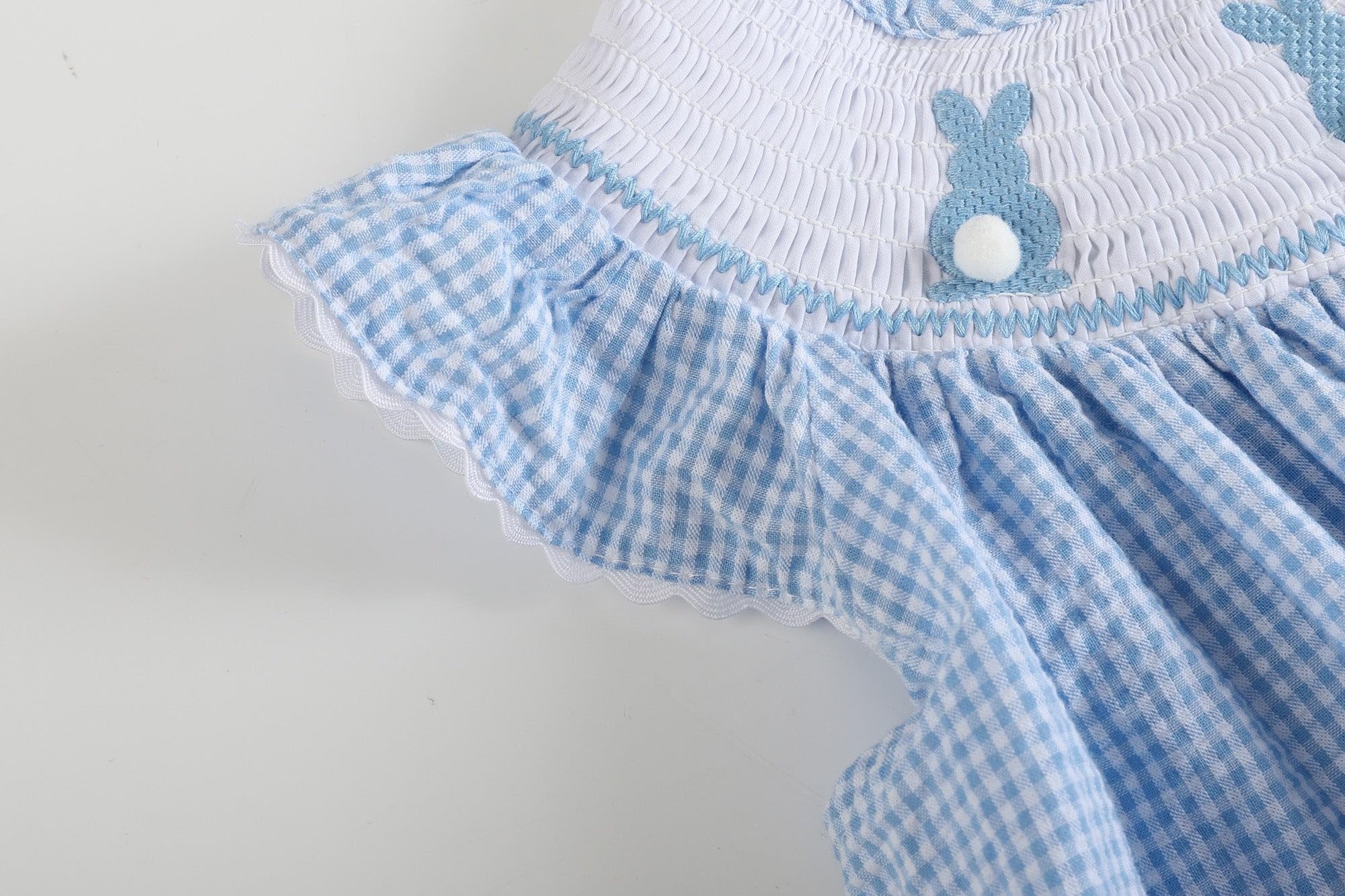 Easter Bunny Bishop Dress for Baby & Girls - Adorable Smocked Dress for Easter Sunday, Spring Photos & Special Occasions