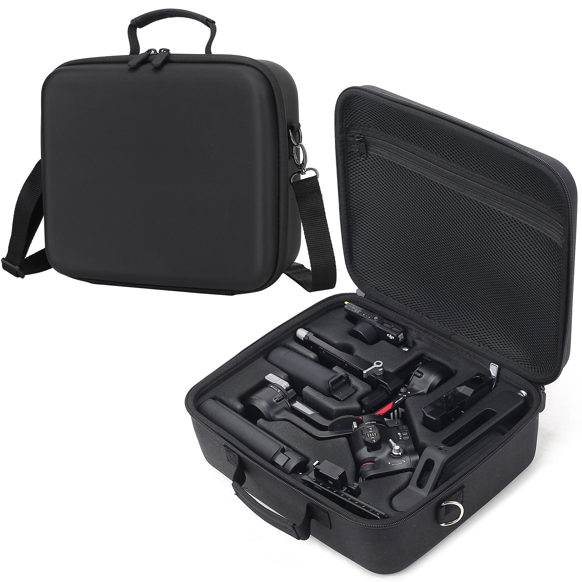 Waterproof DJI Ronin RS 4 Carrying Case - PU Leather Travel Bag for 3-Axis Gimbal & Accessories - Perfect for Outdoor Filming