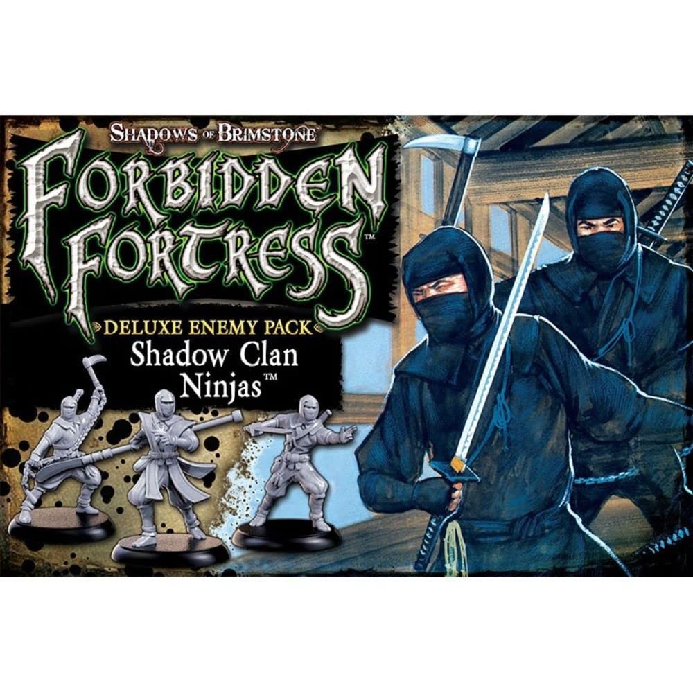Shadows of Brimstone: Shadow Clan Ninja Deluxe Enemy Pack Expansion - Miniature Game Figures for Tabletop RPG & Board Game Adventures - Perfect for Fantasy Themed Game Nights & Strategy Battles
