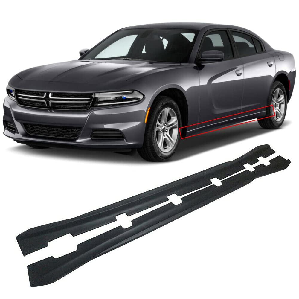 NINTE Side Skirts for 2011-2020 Dodge Charger Base/SXT - Matte Black PP Extension Lip Rocker Panels | Car Body Kit Upgrade for Enhanced Style & Protection