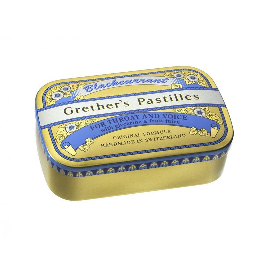 GRETHER'S GP Blackcurrant Original 110g - Premium Blackcurrant Pastilles for Cough Relief & Throat Soothing - Perfect for Travel, Work & Home Use