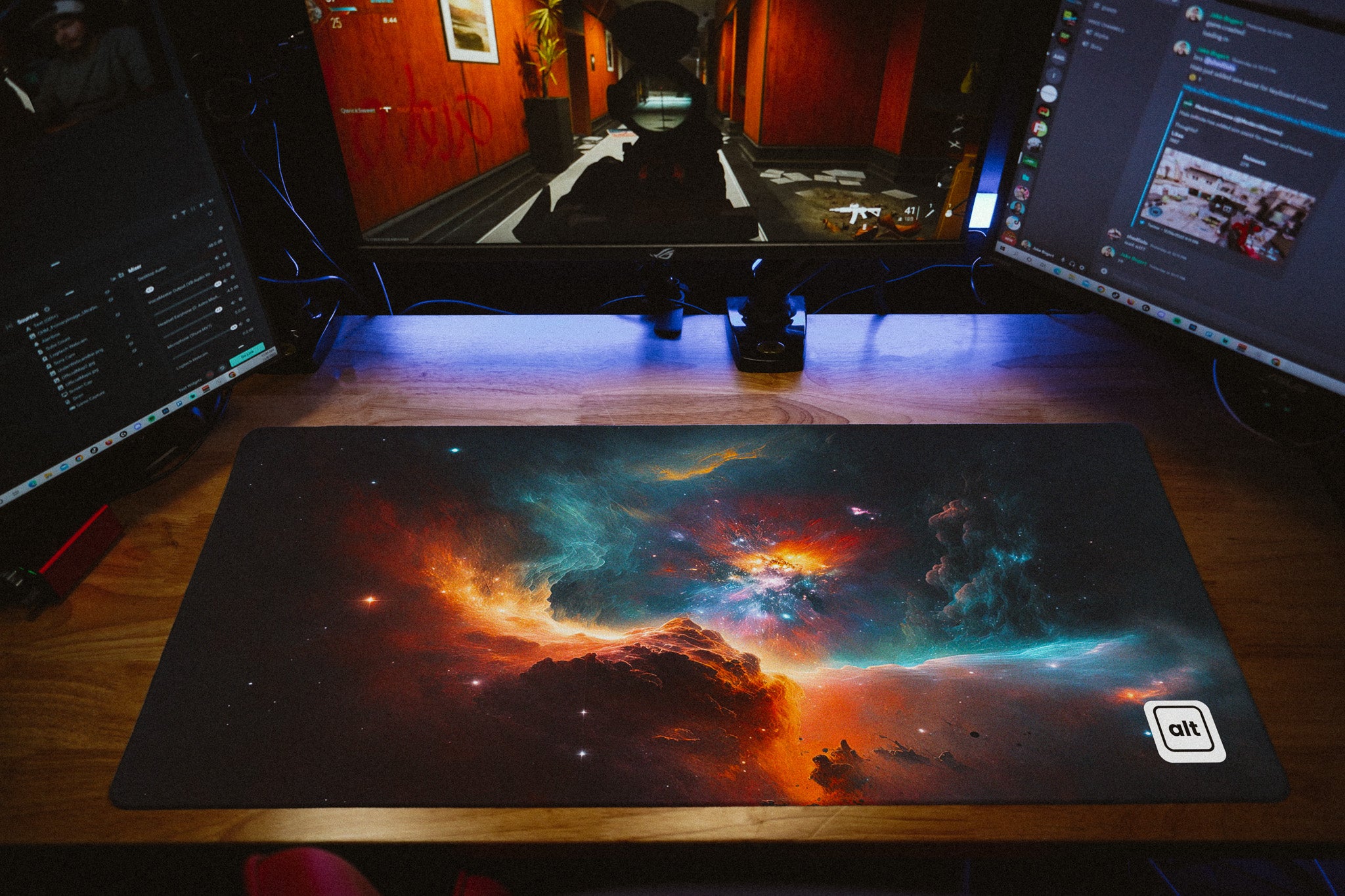 Battle of the Elements Gaming Mouse Pad - Large Non-Slip Rubber Base Mouse Mat for PC, Laptop & Office - Perfect for Gamers, Graphic Designers & Esports