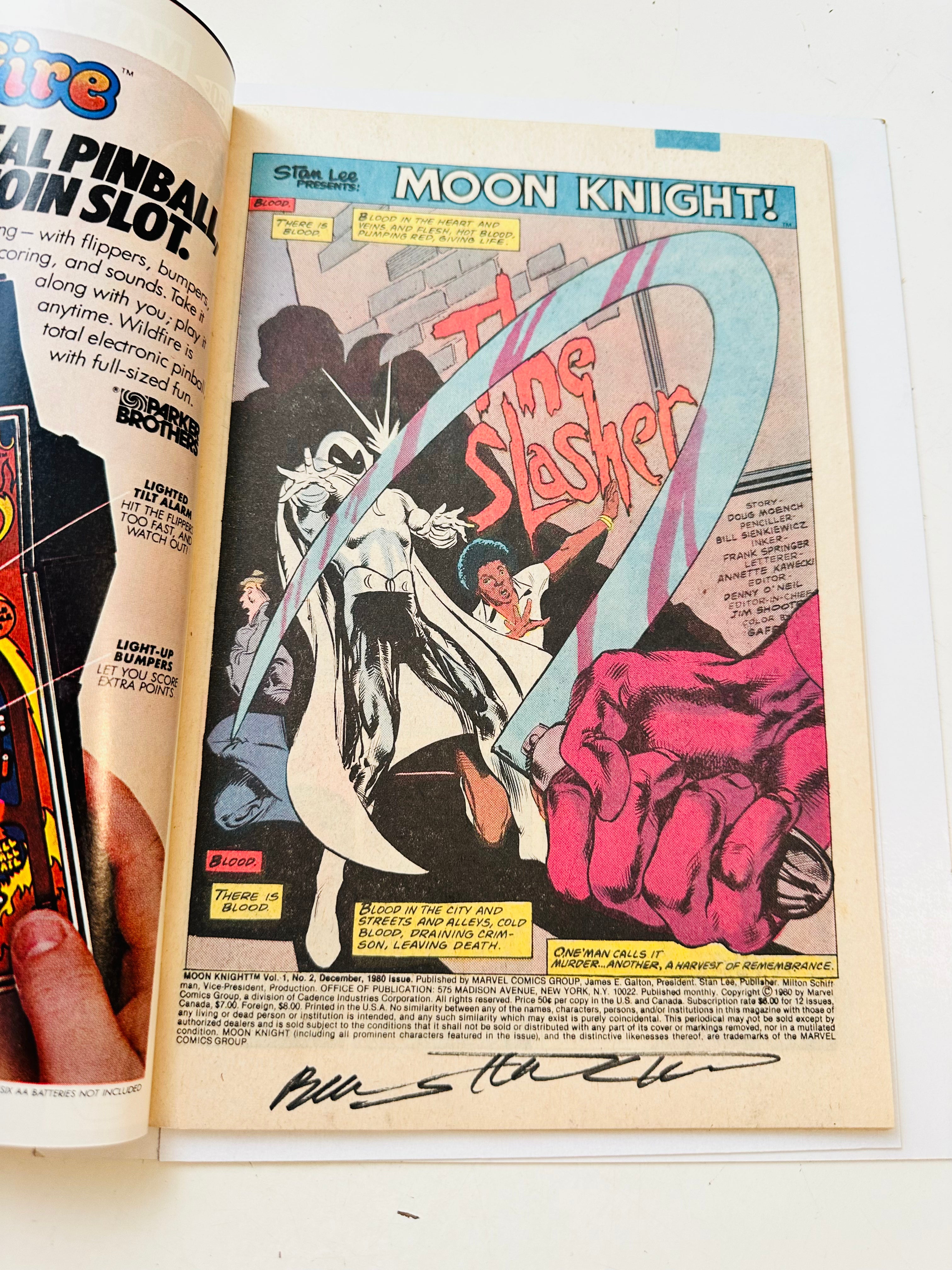 Moon Knight #2 Autographed Comic Book 1981 - High Grade Collectible Condition | Perfect for Marvel Fans & Comic Collectors