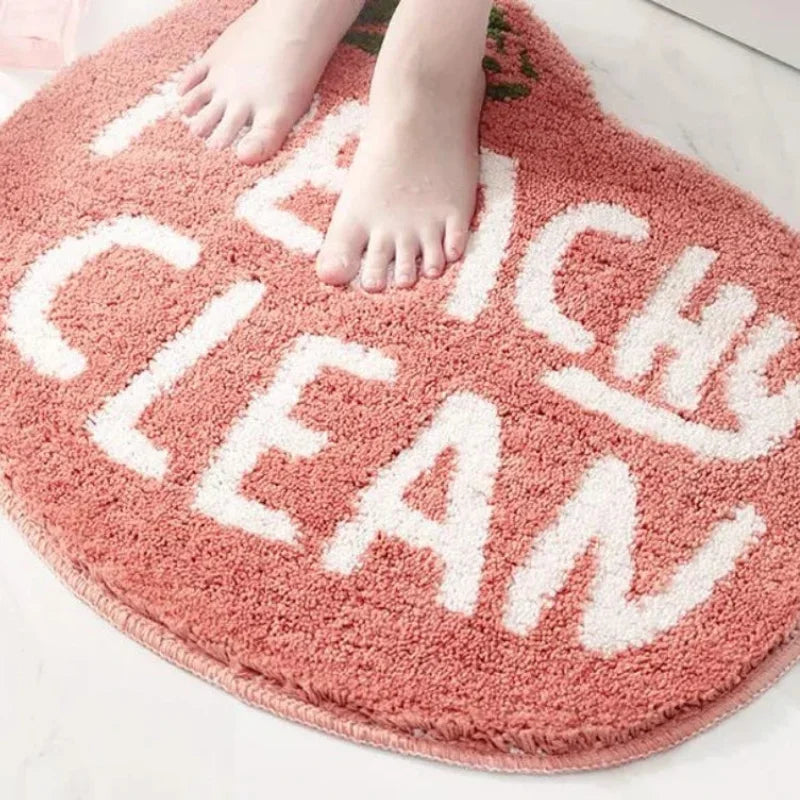 Funny Fruit Pun Flocking Floor Mats - Non-Slip Kitchen & Bathroom Rugs for Home Decor - Perfect for Housewarming Gifts & Cozy Home Accessories