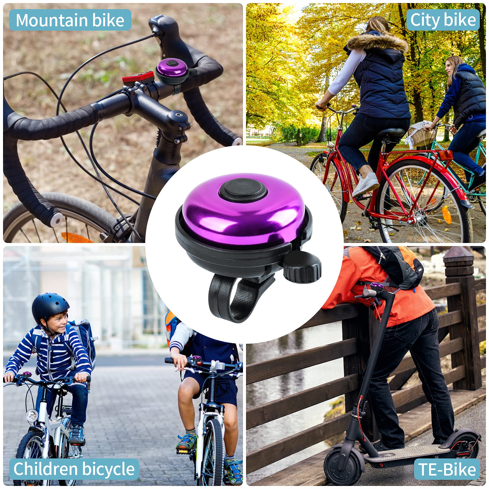 **Classic Aluminum Bicycle Bell - Loud & Clear Bike Bell for Adults & Kids - Perfect for Commuting, Cycling Safety & Outdoor Adventures**