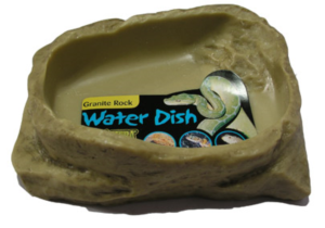 Exo Terra Reptile Water Dish - Large Size for Lizards, Snakes & Amphibians - Durable & Easy to Clean Pet Terrarium Water Bowl - Perfect for Bearded Dragons, Geckos & Turtles (Use in Desert, Tropical & Forest Terrariums)