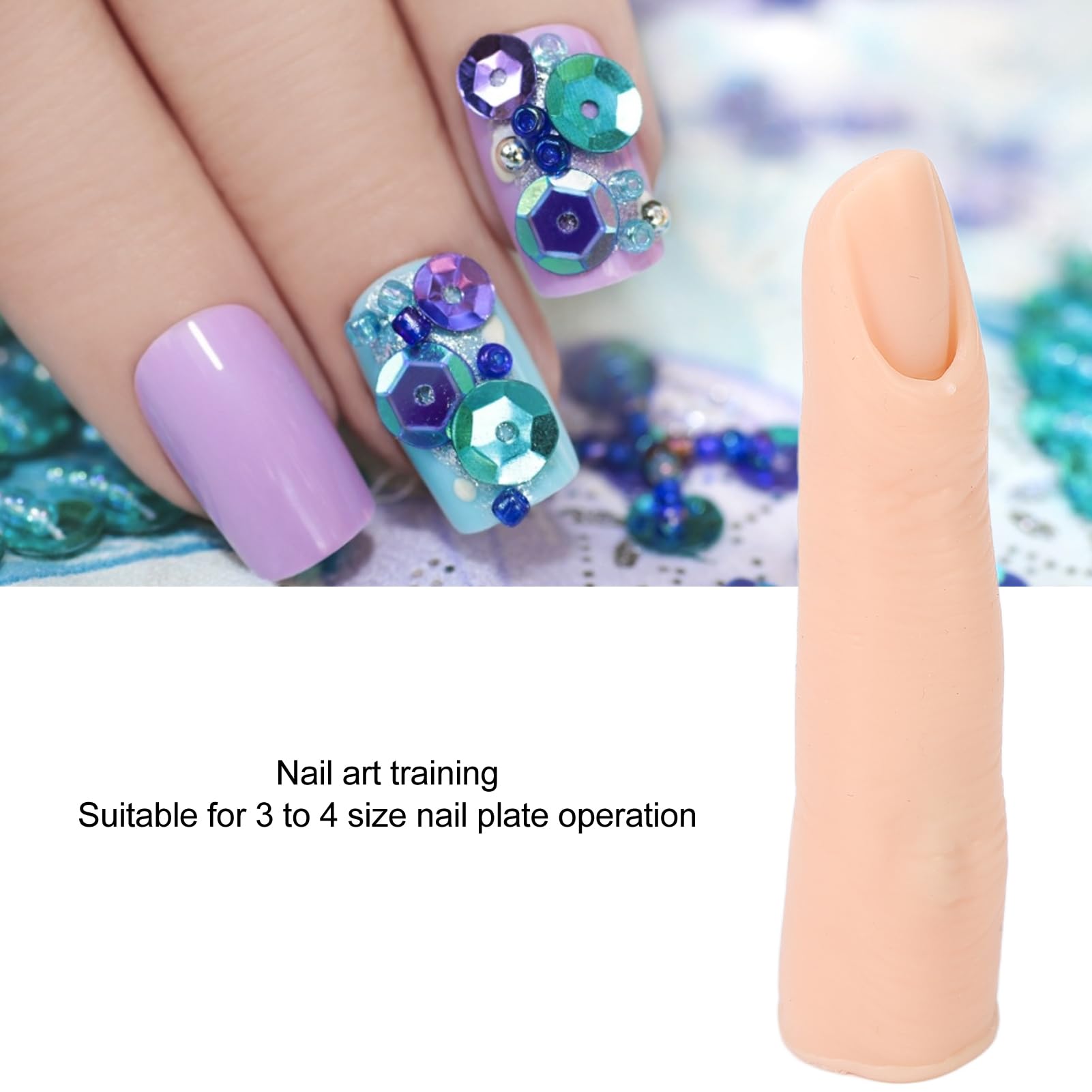 Flexible Silicone Practice Mannequin Fingers for Nail Art Training - Bendable Fake Nails with Flexible Joints for DIY Acrylic Nails, Gel Polish & Nail Extension Practice - Perfect for Nail Technicians, Students & Home Use