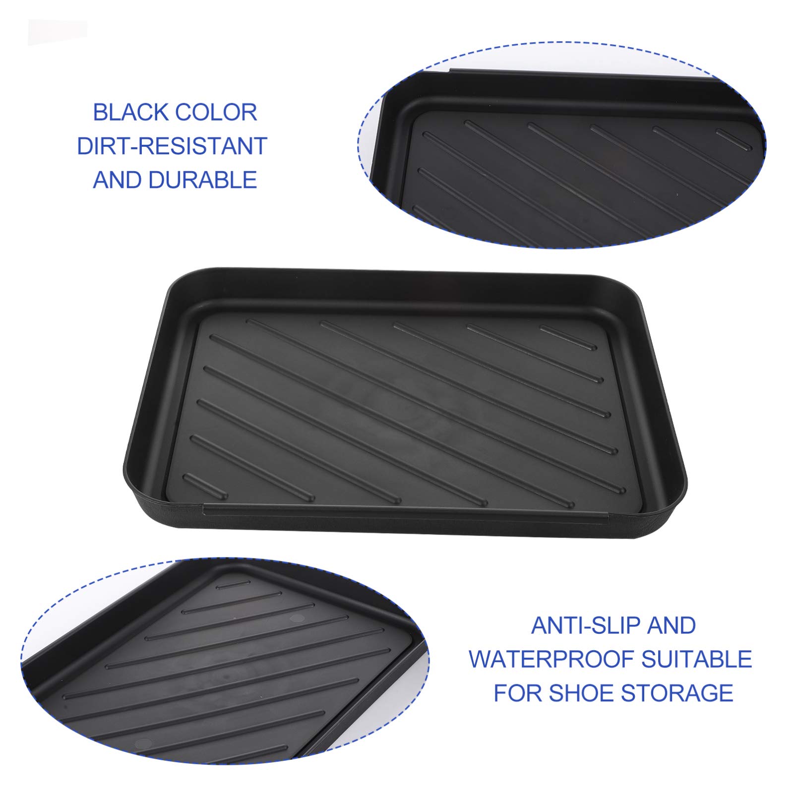 BESPORTBLE Waterproof Boot Tray - Durable Plastic Shoe Mat for Wet & Muddy Shoes | Non-Slip Entryway Organizer for Home, Garage & Outdoor Use