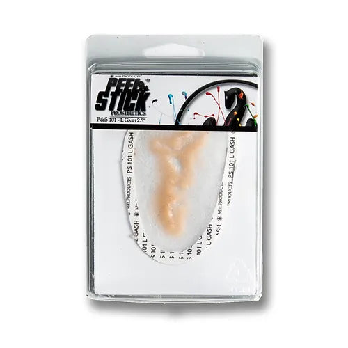 MEL Products Peel & Stick Prosthetics - 'L' Gash 2 - Realistic Wound Effects for Halloween, Cosplay & Theater Makeup