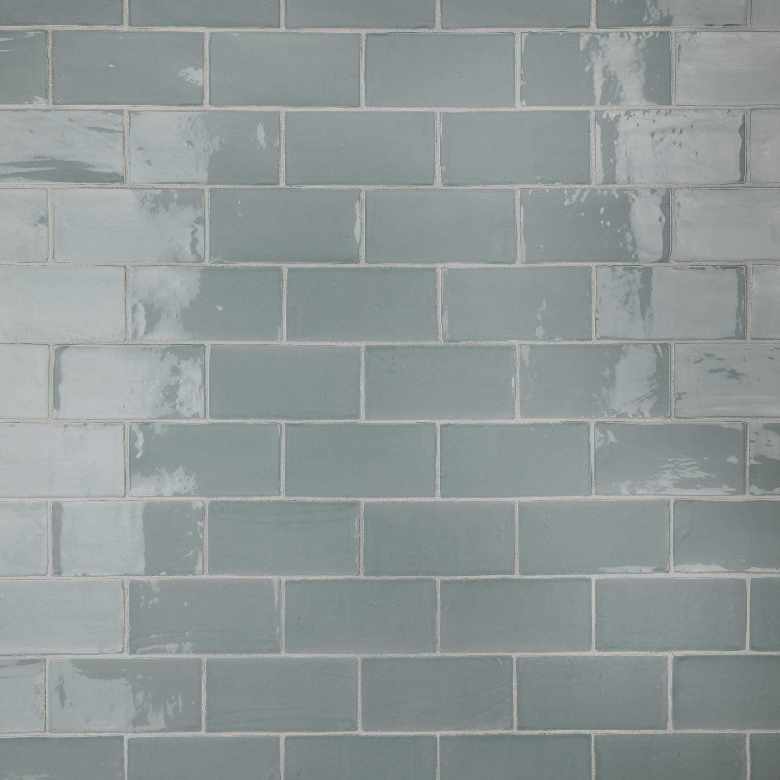 SomerTile WNU36CAC Penn Aqua Ceramic Wall Tile 3x6 Inch - Waterproof Blue Subway Tile for Kitchen Backsplash, Bathroom Shower & Pool Surround - Matte Finish Ceramic Mosaic Tile (10 Sheets/Box)