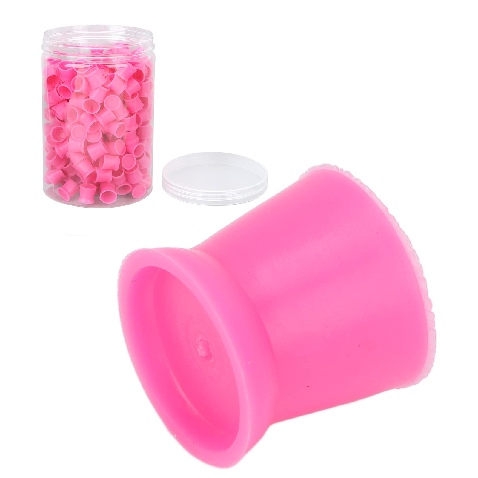 300-Piece Disposable Silicone Ink Cups for Eyebrow & Lip Tattoo Pigment - Perfect for Tattoo Artists, Microblading, and Permanent Makeup Applications