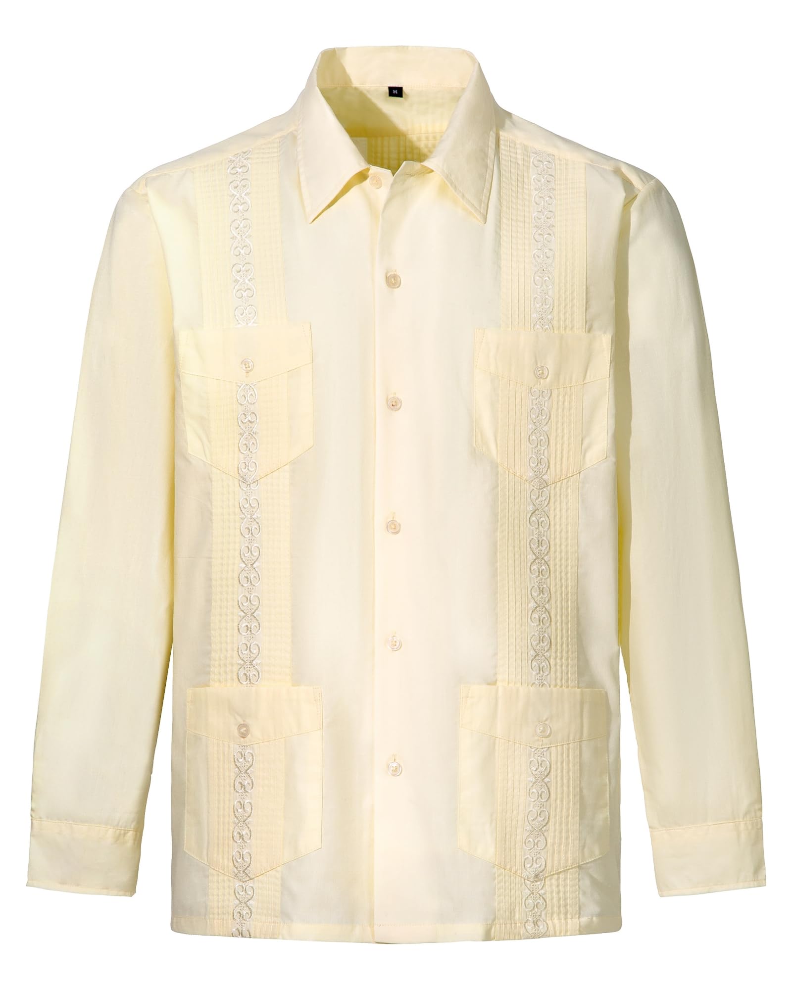 Men's Guayabera Shirts - Cuban Style Long Sleeve Mexican Shirts for Men | Casual Wear, Beach Wedding & Summer Vacation Outfits