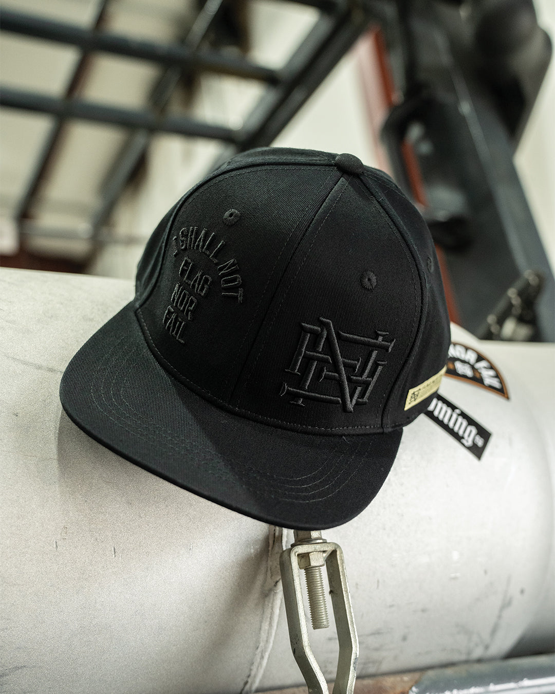Custom Embroidered Anthem Hat - Black/Black | Adjustable Snapback Cap for Men & Women | Perfect for Sports, Casual Wear & Outdoor Activities