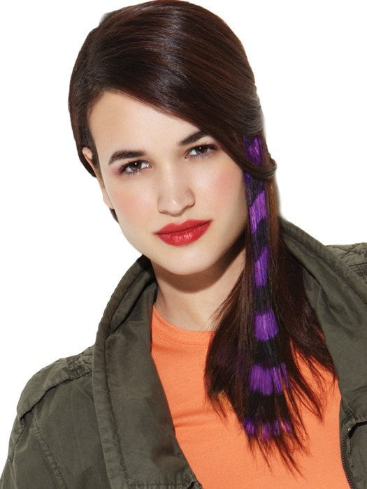 Bright Stripes Clip-In Hair Extensions | Vibrant Colored Hair Extensions for Length & Volume | Perfect for Parties, Cosplay & Everyday Styling