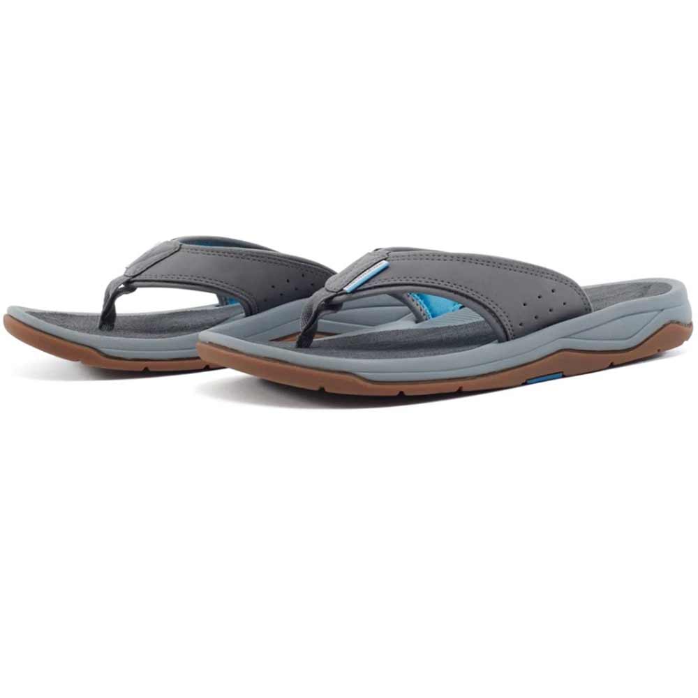 Grundens Deck Boss Sandal - Non-Slip Fishing & Boating Sandals for Men - Monument Grey - Perfect for Outdoor, Water Sports & Beach Activities