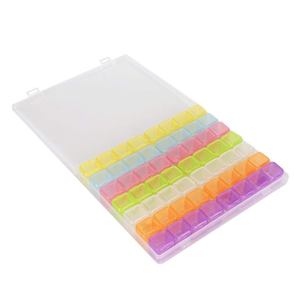 Clear Transparent 56-Grid Nail Art Storage Box - Multi-Compartment Organizer for Jewelry, Beads & Small Accessories - Perfect for Salon, Home & Travel Organization