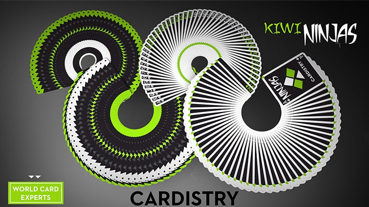 Cardistry Kiwi Ninjas - Professional Playing Cards for Magic Tricks & Card Flourishing | Perfect for Magicians, Cardists & Beginners | Ideal for Performances, Practice & Gifts