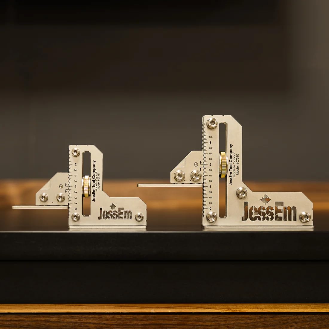 JessEm Small Imperial Tool Setting Gauge - Precision Woodworking Measuring Tool for Router Bits & Drill Bits | Perfect for Cabinet Making, Furniture Building & DIY Projects