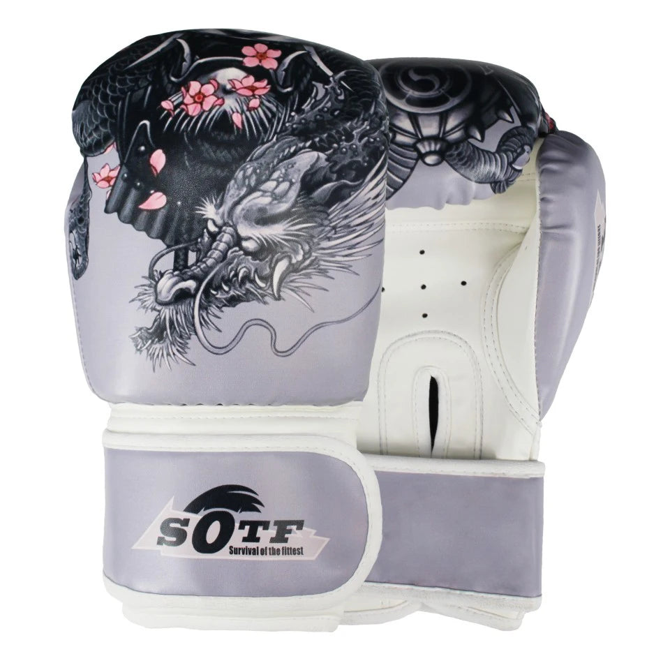 SUOTF MMA Boxing Gloves - Premium Leather Training Gloves for Muay Thai, Kickboxing & Combat Sports - Perfect for Sparring, Bag Work & Fitness Training