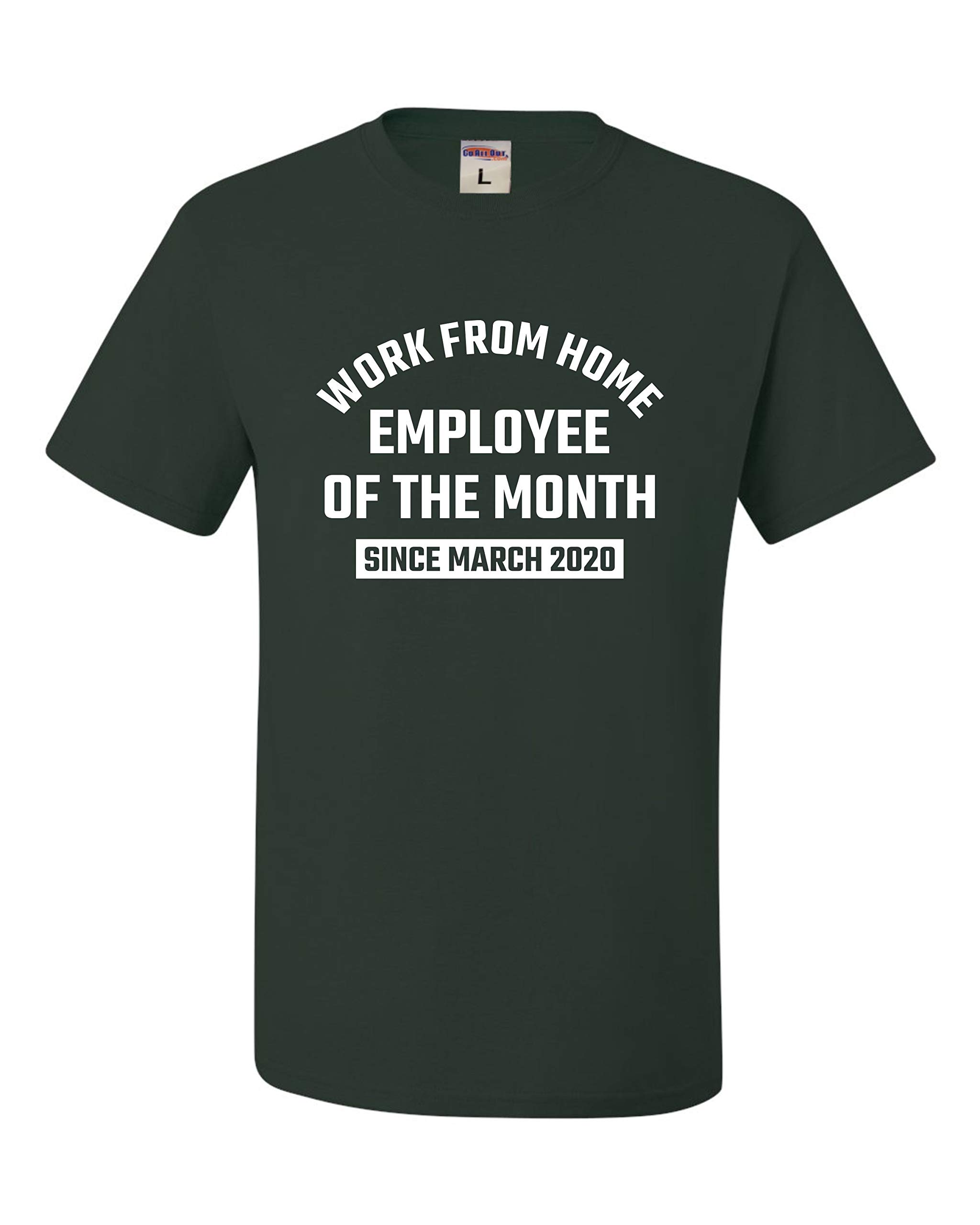 Funny Work From Home Employee of The Month T-Shirt Since March 2020 - Comfortable Cotton Tee for Remote Workers | Office Humor Gift & Casual Wear | Perfect for Video Calls, Virtual Meetings & WFH Days