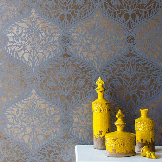 Decorative Mughal Trellis Moroccan Wall Stencil for DIY Home Decor, Wall Painting, and Interior Design Projects