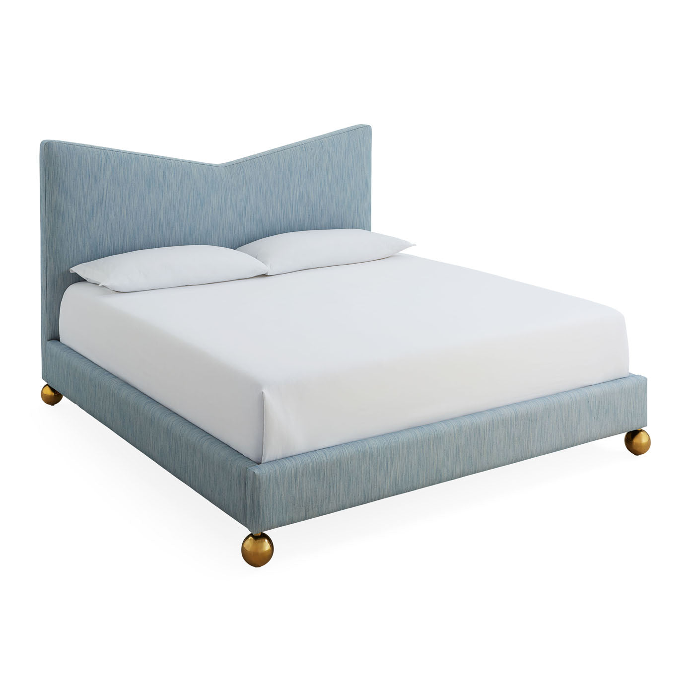 Chevron Pattern King Size Bed Frame - Modern Wooden Bed for Master Bedroom - Perfect for Home Decor and Relaxation