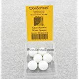 Premium 22mm White Opaque Glass Marbles - Pack of 6 for Home Decor, DIY Crafts & Kids Games - WONGM208