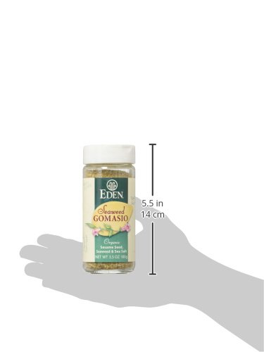 Organic Gomasio Seasoning - Toasted Sesame Seeds, Seaweed & Sea Salt Blend | 3.5oz (100g) Glass Jar | Vegan, Gluten-Free Topping for Rice, Salad & Sushi