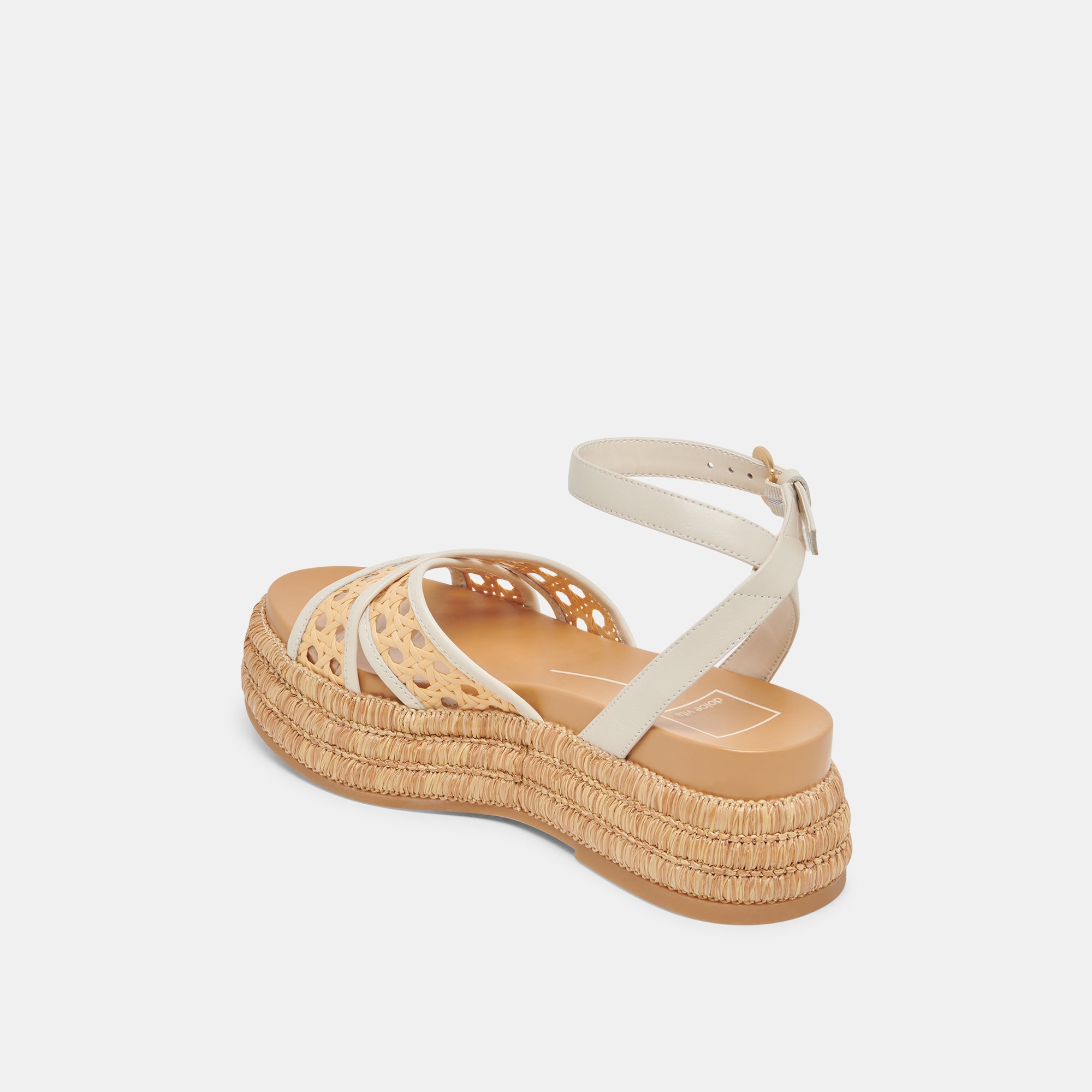 WRILEY Women's Sandals - Comfortable Woven Raffia Slides for Beach, Pool & Summer Outfits | Creme Color Casual Footwear