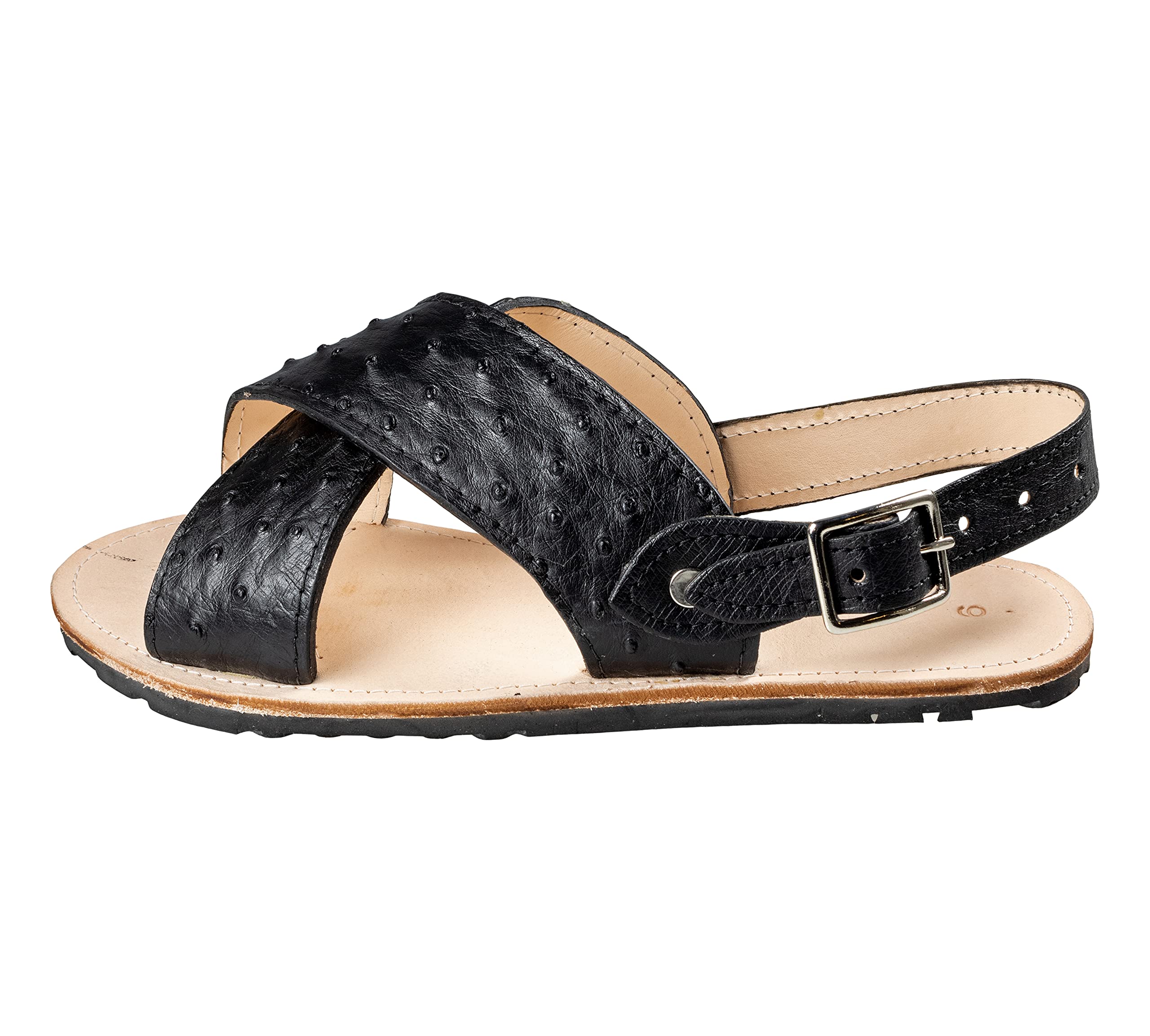Genuine Ostrich Leather Men's Sandals - Handmade Huaraches Exotic Footwear for Summer | Beach, Vacation & Casual Wear