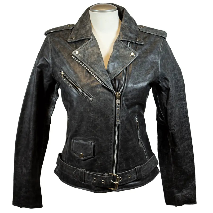 BOL Women's Biker Style Leather Jacket - Fashion Motorcycle Jacket for Women, Genuine Leather Outerwear - Perfect for Riding, Night Out & Casual Wear