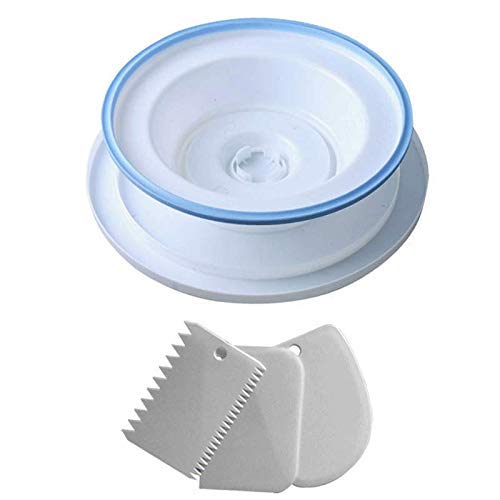 Premium Cake Turntable Stand with Stainless Steel Icing Tools - 6
