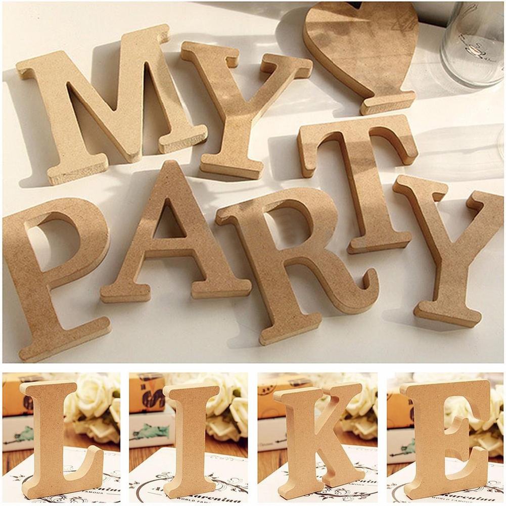 Freestanding A-Z Wooden Alphabet Letters for Home Decor, Wedding Gifts, Bookshelf & Desktop Decoration - Perfect for Nursery, Classroom, Office and Party Decorations